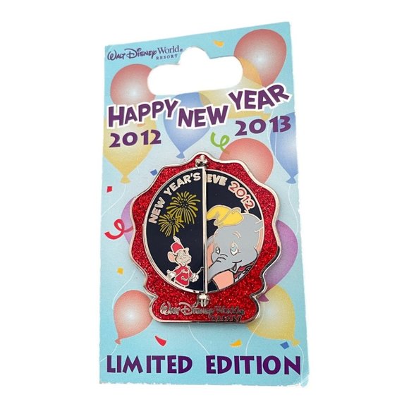 Walt Disney World Dumbo Timothy Mouse New Years Eve 2012 Happy New Year 2013 Pin - Picture 1 of 3